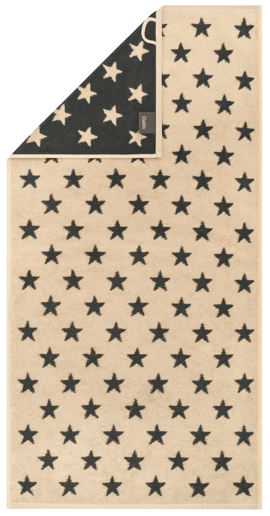 Frottierserie "NEW STARS" Sterne beige/basalt